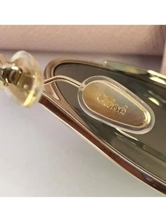 New Original Chloe Gold & Green Round Sunglasses HANAH COLLECTION main image 7